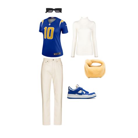 La Rams Outfit Women, Nfl Outfit Ideas Woman, Game Outfit, La Rams, Nfl Outfits, Nfl Games, Jersey Outfit, Outfit Women, Gaming Clothes