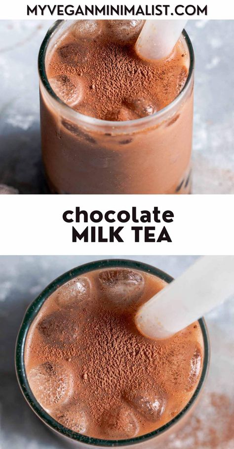 Chocolate Milk Tea Boba, Chocolate Bubble Tea Recipe, Chocolate Bubble Tea, Boba Truck, Oatmeal Chip Cookies, Boba Ideas, Diy Hot Chocolate Mix, Random Desserts, Cupcakes With Frosting