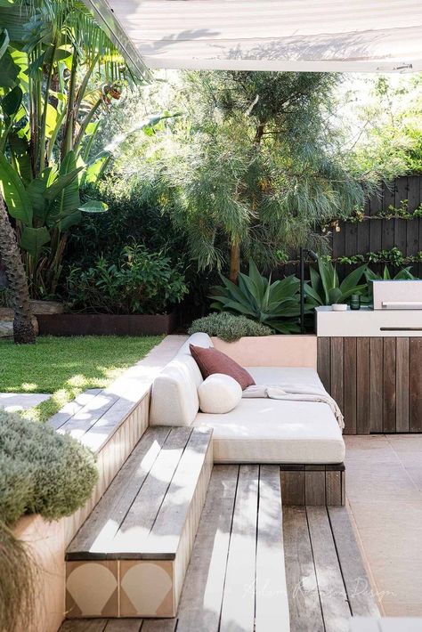 Landscape Design Manly Vale — Adam Robinson Design Built In Daybed, Pool Garage, Cabinets Bedroom, Tattoo Garden, Garden Tattoo, Gardening Landscaping, Back Porch Ideas Covered, Australian Garden, Garden Drawing