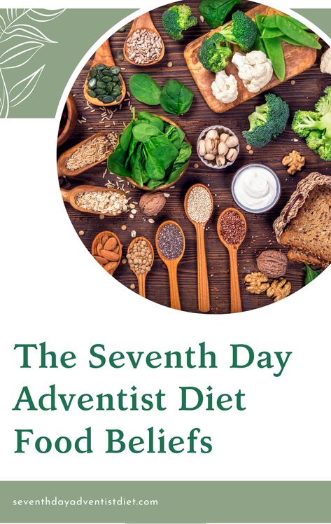 Many experts have said that the Seventh Day Adventist food beliefs and diet approach are one of the healthiest diet options available. Those that follow this faith are said to follow a lifestyle, which includes a good diet, exercise and spirituality. A good diet according to followers of the Seventh Day Adventist involves eating a vegetarian diet, which incorporates, vegetables, fruits, whole grains, nuts and legumes. @sdadiet | seventhdayadventistdiet.com Sda Vegetarian Recipes, Seven Day Adventist Recipes, Seventh Day Adventist Diet, 7th Day Adventist Recipes, Seventh Day Adventist Recipes, Adventist Diet, Adventist Recipes, 7 Day Adventist, Biblical Diet