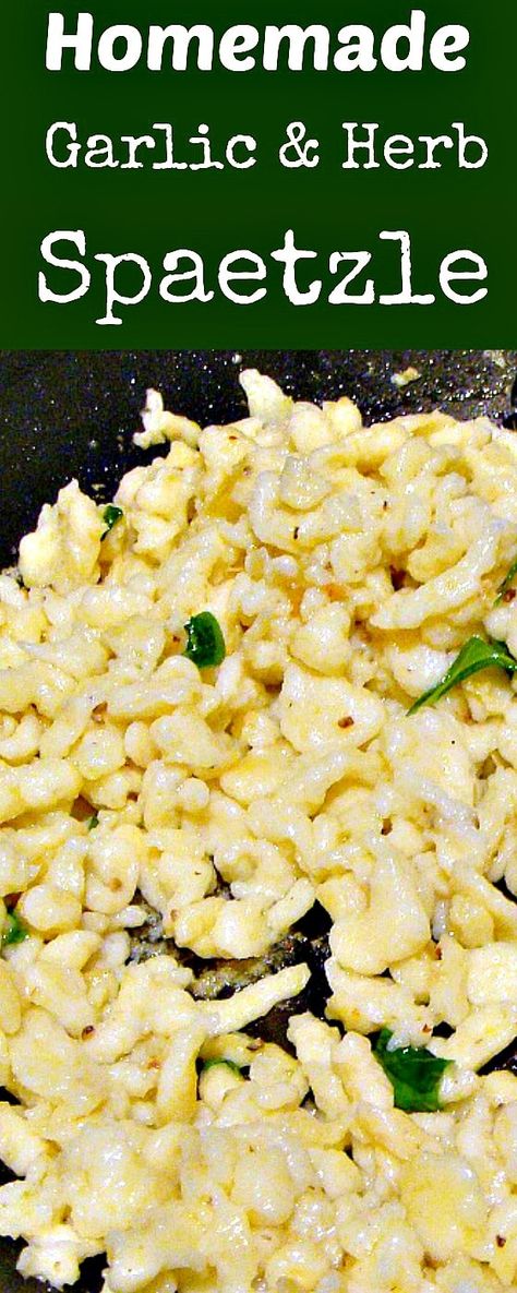 Homemade+Garlic+and+Herb+Spaetzle.+A+delicious,+fun+recipe+and+great+as+a+side+dish+anytime!++via+@lovefoodies Spaetzle Recipe, German Food Authentic, Egg Noodle Recipes, Austrian Recipes, Paula Deen, European Food, Tortellini, Marinara, Ravioli