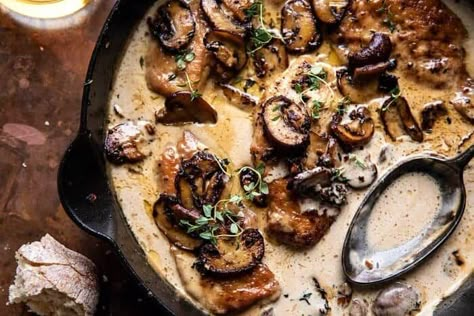 Creamy Balsamic Mushroom Chicken Marsala. Chicken Marsala Recipes, Balsamic Chicken And Mushrooms, Creamy Balsamic Chicken, Marsala Recipes, Balsamic Mushroom, Lightly Breaded Chicken, Balsamic Mushrooms, Chicken And Mushrooms, Baked Mushrooms