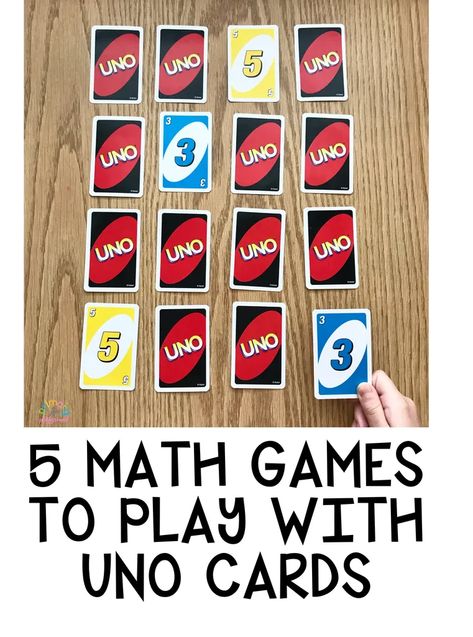 Oppgaver For Barn, Math Card Games, Uno Cards, Homeschool Math, First Grade Math, 1st Grade Math, Preschool Math, Math For Kids, Elementary Math