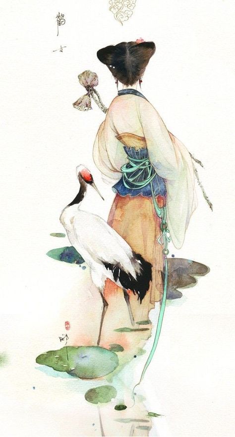 Geisha Art, Japon Illustration, 캐릭터 드로잉, Art Japonais, Japanese Painting, Japan Art, Chinese Art, Art Sketchbook, 그림 그리기