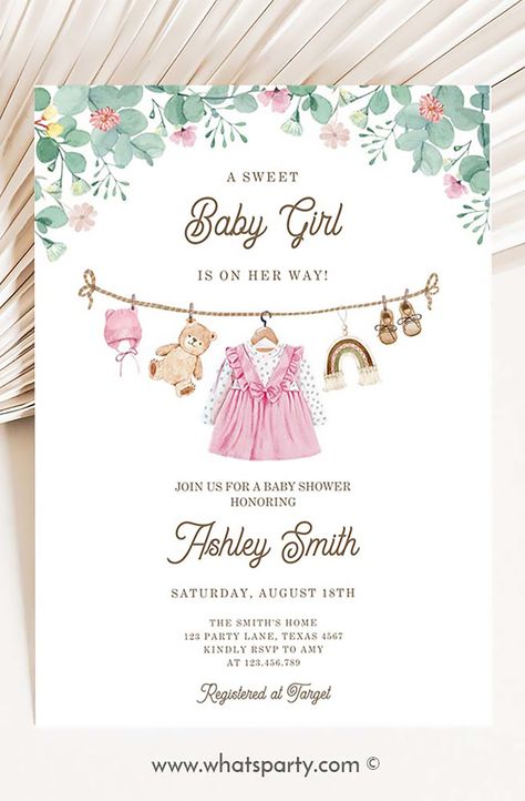 Baby Clothes Invitation