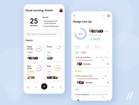 Task Management App by Kristina Taskaeva for Purrweb UI/UX Agency on Dribbble Task Management Ui, Charity Websites, Dashboard Design Template, Task Management App, Dashboard Mobile, Ui Design Dashboard, Wedding Planner App, Mobile App Design Inspiration, App Design Inspiration