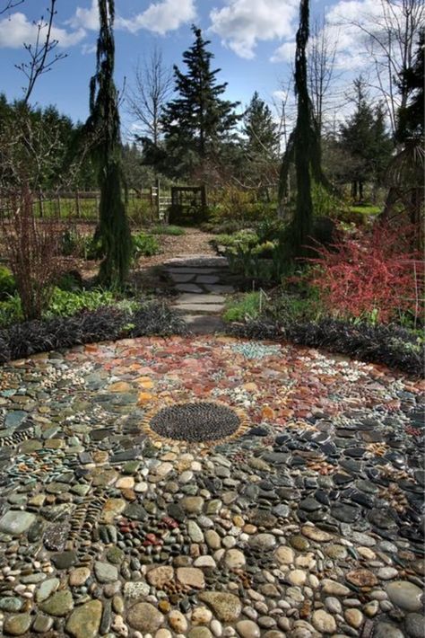 Reflexology Path, Northwest Garden, Pebble Garden, Garden Rocks, Garden Pathways, Pebble Mosaic, Stone Path, Garden Nursery, Eugene Oregon