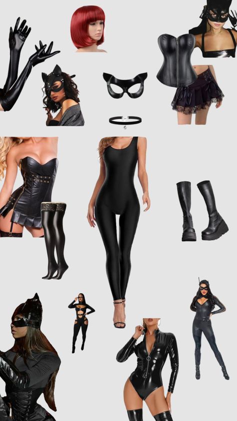 Cat woman costume Halloween Cat Woman, Cat Women Halloween Costumes, Hot Halloween Costumes Women, Catwoman Halloween Costume, Halloween Costumes For Brunettes, Cowboy Halloween Costume, Rave Halloween Costumes, Halloween Costumes Brunette, Classy Halloween Costumes