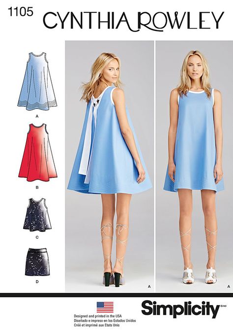 Sew What?.........Cynthia Rowley Shift Dress, that's what! Tent Dress Pattern Free, Dress Pattern With Sleeves, Tent Dress Pattern, Tent Dresses Pattern, Mini Skirt Sewing Pattern, Pola Rok, Rok Mini, Dresses By Pattern, Cynthia Rowley Dress