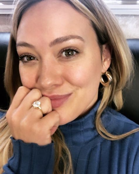 Hilary Duff Engagement Ring, Hillary Duff Wedding, Hillary Duff, Engagement Celebration, Celebrity Engagement Rings, Harry Winston, Marrying My Best Friend, Celebrity Kids, Celebrity Tattoos