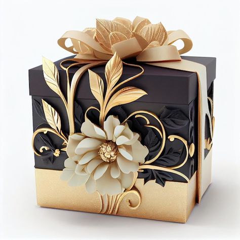 Luxury gift box with ornaments | Premium Photo #Freepik #photo #gift-box-present #gift-package #present #red-gift-box Luxury Gift Box Ideas, Box Ideas Gift, Paypal Card, Valentines Luxury, Paper Peonies Tutorial, Walmart Card, Gift Box Images, Luxury Box Packaging, Gift Box Ideas