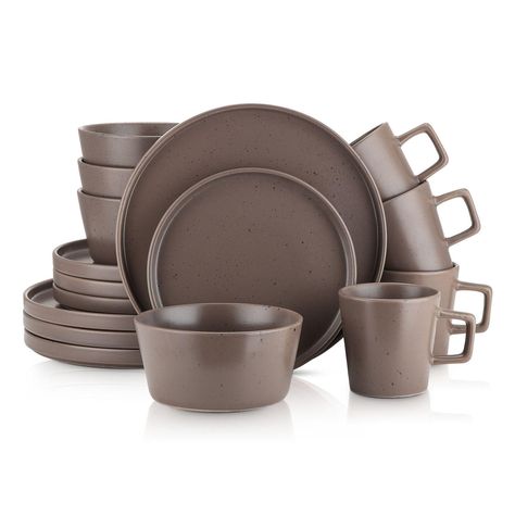 Stone + Lain Celina Stoneware 16-pc. Dinnerware Set Modern design Durable design Four Dinner Plates, Four Salad Plates, Four 25.5-oz. Bowls, Four 12-oz. Mugs Porcelain, stoneware, ceramic Dishwasher safe Manufacturer’s 30-day limited warranty For warranty information please click here Model no. BLB Keep your dining room decor looking modern with this Stone + Lain Celina Stoneware 16-pc. Dinnerware Set. FEATURES – Modern design – Durable design WHAT’S INCLUDED – Four Kitchen Interior Design In India, Dinnerware Service, Matte Plates, Dishware Sets, Plates And Bowls Set, Kitchen Plate, Stoneware Dinnerware Sets, Stoneware Dishes, Rim Design