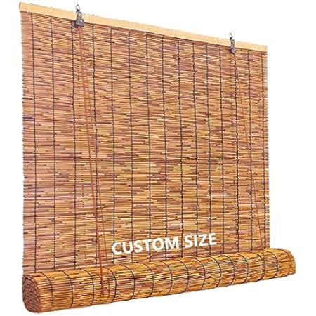 KDDFN Hand-woven Carbonised Reed Curtain, Balcony Divider, Straw Blinds, Bamboo Roller Blinds, Privacy Screen, Sun Protection, Breathable, with Lifter, for Outdoors / Indoors, Adjustable (100x120 cm) : Amazon.de: Home & Kitchen Reed Blinds, Bamboo Window Shades, Bamboo Roller Shades, Porch Privacy, Bamboo Roller Blinds, Window Roller Shades, Blackout Roller Shades, Patio Blinds, Bamboo Curtains