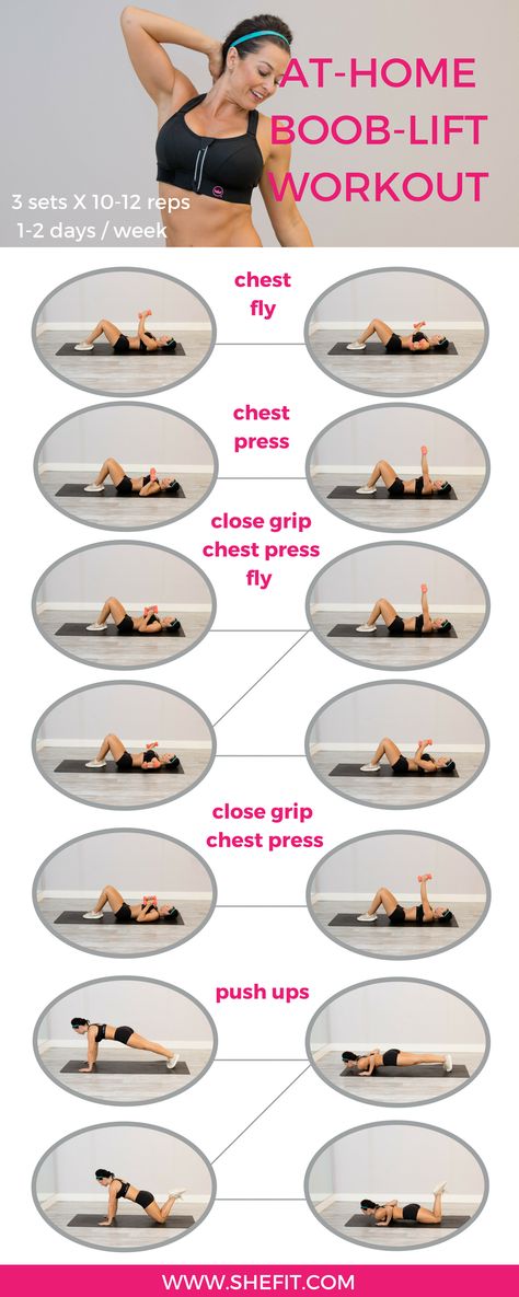 The Ultimate At-Home Chest Workout for Women Chest Workout Women, Chest Workout At Home, Weight Training Women, Lift Workout, Chest Day, Chest Exercises, Breast Workout, Workout Women, Chest Muscles