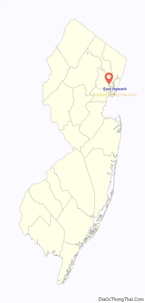 East Newark location on the New Jersey map. Where is East Newark borough. Montclair New Jersey, New Jersey Map, Sea Bright, Orange City, Bergen County, Union City, Much Needed, City Maps, Park City