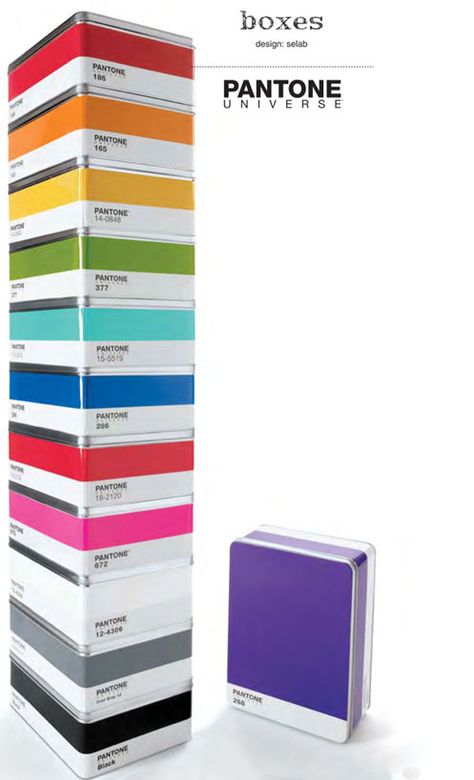 Bright Pantone, Pantone Colours, Mixing Paint Colors, Pencil Pouches, Pantone Universe, File Boxes, Metal Storage Box, Color Pantone, Stall Design