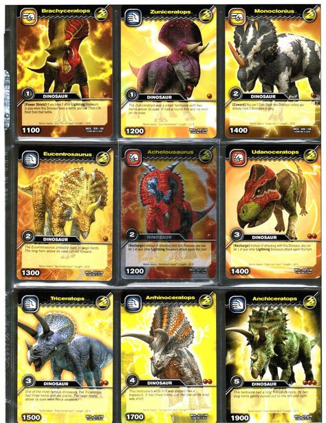 DINOSAUR KING TCG Card DKCG Page of 9 [Achelousaurus][LIGHTNING] 1 on PopScreen Dinosaur King Cards, Pokemon Shop, Dino Rey, King Cartoon, Dinosaur King, Anime Shadow, Jurassic World, Jurassic Park, Trading Cards