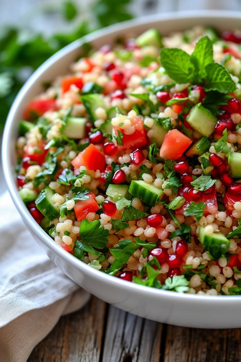 Turkish Bulgur Wheat Salad with Tomatoes and Cucumbers (Kısır) - Cooking Mediterranean Turkish Mezze, Wheat Salad, Turkish Salad, Pomegranate Dressing, Tomatoes And Cucumbers, Bulgar Wheat, Salad With Tomatoes, Bulgur Wheat, Bulgur Salad