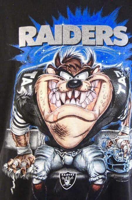 Raiders Football Humor, Oakland Raiders Funny, Raiders Tattoos, Oakland Raiders Wallpapers, Oakland Raiders Images, Tasmanian Devil Looney Tunes, Oakland Raiders Fans, Looney Tunes Wallpaper, Raiders Wallpaper