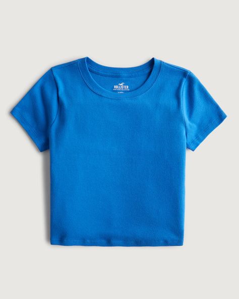 Women's Cotton Crew Baby Tee | Women's Tops | HollisterCo.com Casual Preppy Outfits, Trendy Outfits For Teens, Cute Preppy Outfits, Simple Trendy Outfits, Cute Everyday Outfits, Hollister Tops, Really Cute Outfits, Cute Simple Outfits, Preppy Outfits