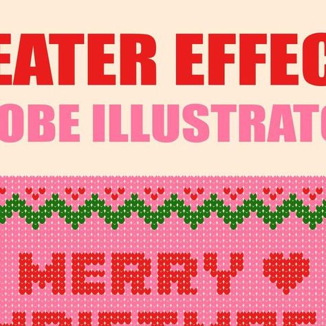 GRAPHIC DESIGNER | ADELE on Instagram: "Sweater Texture Effect in Adobe Illustrator🎄 Merry Christmas friends💕 I wish you wonderful holidays💌 Share and save for later✨ And let me know in the comments if you want more Illustrator tips! Follow for more design tutorials❣️ . . . . . . #graphidesign #adobeillustrator #adobetutorial #designprocess #designguide #howtomake #illustratortutorial #illustratortips #adobetool #sweatertexture #sweatertext #sweatereffect #sweaterillustration #merrychristmas #christmas" Merry Christmas Friends, Adobe Tutorials, Design Guide, Illustrator Tutorials, Design Tutorials, Design Process, Adobe Illustrator, Merry Christmas, Photoshop