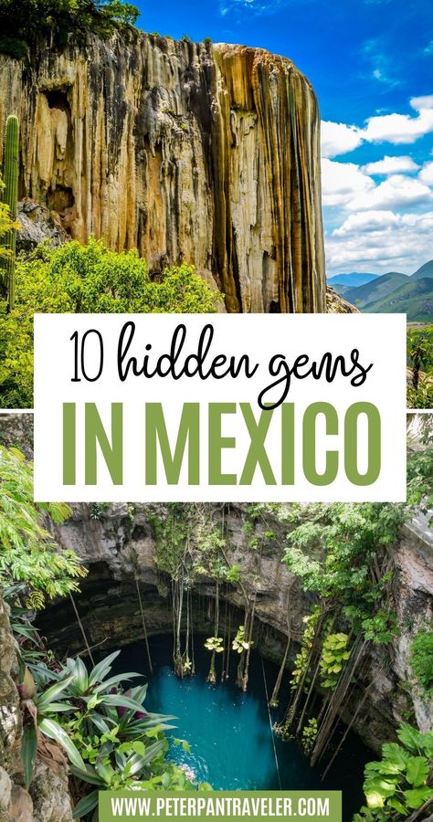 10 Hidden Gems in Mexico. If you’re looking for a trip to Mexico that is exciting, different, and full of new experiences, you’ve come to the right place. Check out this Mexico’s best-kept secrets; the 10 best places off the beaten path. Mexico Hidden Gems | Mexico Travel Destinations | Secret Spots in Mexico | Secret Places to Visit in Mexico | Mexico Travel | Off The Beaten Path Mexico, Vacations In Mexico, New Mexico Travel Beautiful Places, Mexico Vacation Ideas, Best Vacation Spots In Mexico, Secret Travel Destinations, Mexico Itinerary 10 Days, Places To Visit In New Mexico, Tattoos To Get In Mexico