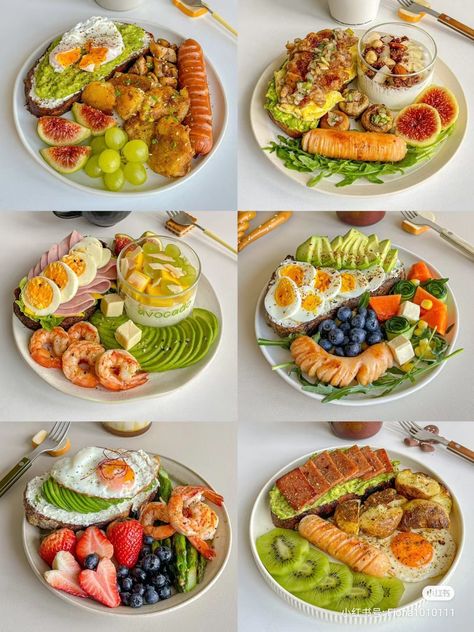 Brunch Plating Ideas, Romantic Breakfast Ideas, Brunch Plating, Breakfast Plating, Lazy Breakfast Ideas, Sandwiches For Breakfast, Food Gains, Breakfast Romantic, Flight Food