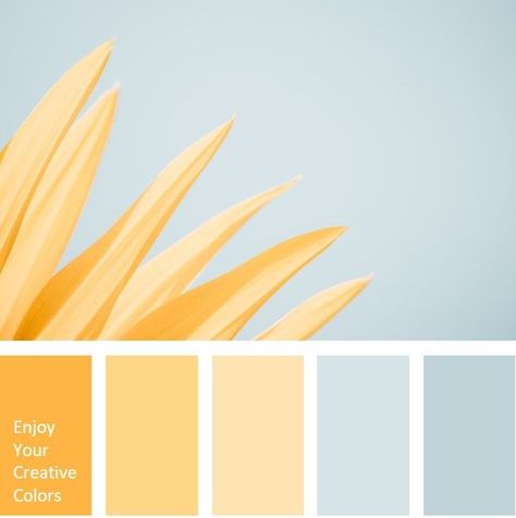 Yellow Palette, Blue Color Palette, Color Palette Yellow, Color Schemes Colour Palettes, Room Color Schemes, Bedroom Color Schemes, Color Palate, Color Palette Design, Creative Colour