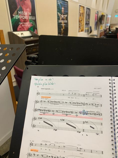 Choir Sheet Music Aesthetic, Voice Major Aesthetic, High School Orchestra Aesthetic, High School Music Teacher Aesthetic, Choir Concert Aesthetic, Choir Room Aesthetic, High School Choir Aesthetic, Voice Lessons Aesthetic, Vocal Lessons Aesthetic