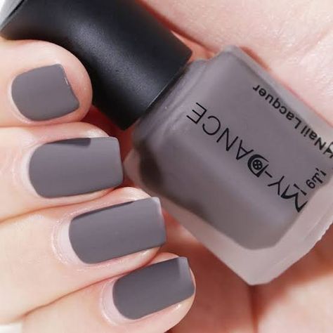 Matte Nail Polish Colors, Matte Gel Nails, Nail Stamp Kit, Wedding Nail Polish, Grey Nail, Stamping Nail Polish, Nail Paint Shades, Grey Nail Polish, Matte Nail Polish