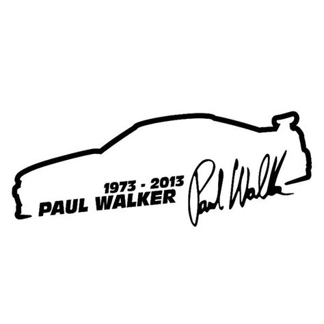 Paul Walker Tattoo, Paul Walker Fast And Furious, Paul Walker Car, Car Sticker Ideas, Vinyl Car Stickers, The Furious, Business Stickers, Clean Body, Paul Walker