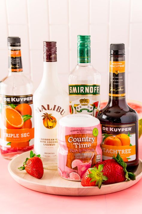 Gallon Party Drinks Alcohol, Hippie Juice Recipe Gallon Pink Lemonade, Hippy Juice Recipe, Hippie Juice Recipe Gallon, Hippie Juice Recipe, Hippy Juice, Galentines 2023, Bartending Drinks, Making Alcohol