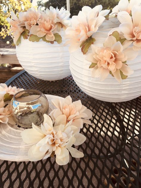 Ikea Wedding Hacks, Paper Lantern Centerpieces, Lanterns With Flowers, Ikea Wedding, Wedding Hacks, Paper Lantern Decor, Lantern Centerpieces, Wedding Lanterns, Diy Centerpieces