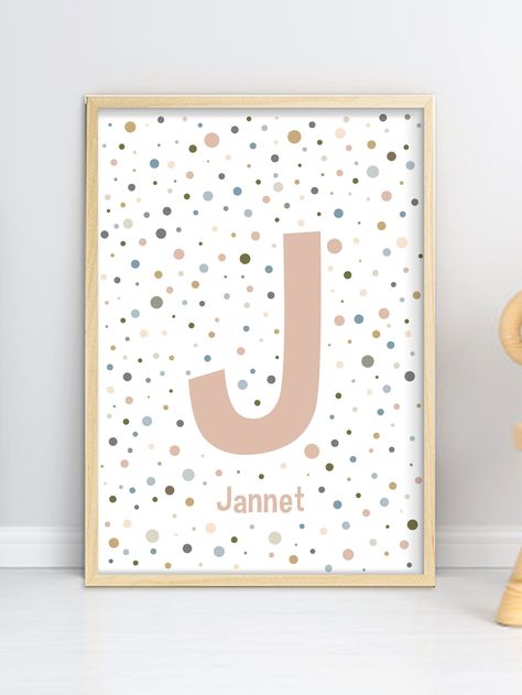 Baby Name Art, Monogram Wall Decor, Monogram Printable, Initial Wall Art, Baby Nursery Wall Art, Monogram Wall Art, Kids Room Poster, Nursery Monogram, Initial Wall