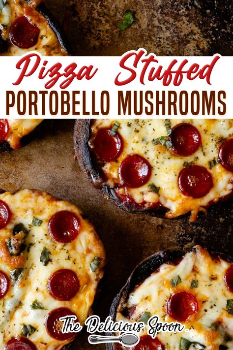 Healthy Fall Recipes Dinner, Portobello Mushroom Pizza, Shaved Brussel Sprout Salad, Portobello Pizza, Stuffed Portobello Mushrooms, Portobello Mushroom Recipes, Stuffed Portobello, Low Carb Pizza, Portobello Mushroom