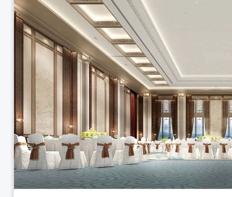 Banquet Facade Design, Hotel Ballroom Interior Design, Modern Ballroom Design, Ballroom Interior Design Modern, Hotel Banquet Hall Design, Banquet Hall Design Interiors Luxury, Banquet Hall Design Interiors, Banquet Hall Design, Ballroom Interior