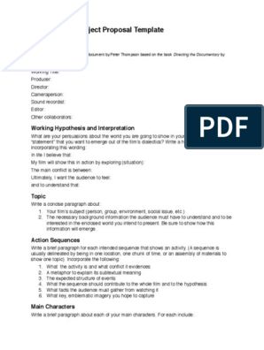 Documentary Proposal Example PDF | PDF Literary Essay, Film Technique, Proposal Example, Project Proposal Template, Research Proposal, Project Proposal, Finance Planner, Academic Success, Budget Template