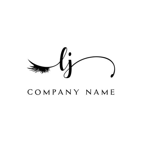 Lj Logo Design, Logo Handwriting, Logo Lashes, Logo Beauty Salon, J Makeup, Logo Nail, Spa Logo, Canva Fonts, Lash Salon