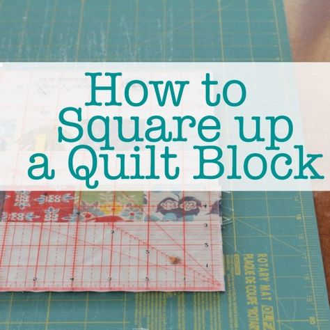 How to Square up a Quilt Block (click through for tutorial) In my less-than-perfect world, I often have less-than-perfect quilt blocks. Learn how to square up a quilt block easily for your patchwork quilts too. Stripes Quilt, Quilt Techniques, Tutorial Sewing, Easy Quilt, Quilt Squares, Quilt Tutorial, Quilt Projects, Quilt Block Tutorial, Pastel Stripes