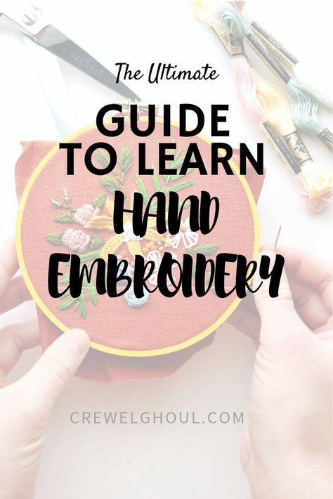 Embroidery Stitches Beginner, Basic Embroidery Stitches, Embroidery Stitches Tutorial, Learn Embroidery, Sewing Embroidery Designs, Hand Embroidery Stitches, Embroidery For Beginners, Embroidery Craft, Hand Embroidery Patterns