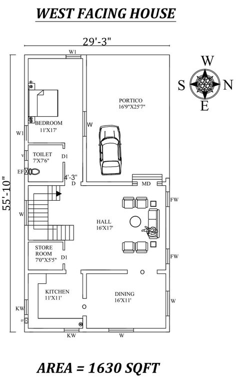 Autocad Civil Plans, Autocad 2d Drawing Civil, Autocad Drawing Architecture, Small French Country House Plans, West Facing House Plan, Low Country House Plans, Perfect House Plan, Low Country House, House Vastu