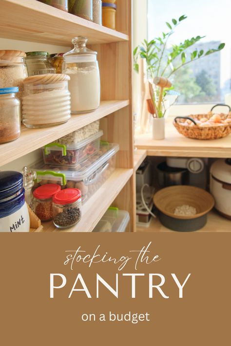 Tips to keep a stocked pantry on a budget, plus a printable list of ingredients to keep on hand. Stocking A Pantry, Pantry On A Budget, Pantry Basics, Cook From Scratch, Stocked Pantry, Homemaking Tips, Dry Beans, Elderberry Syrup, Pantry Items