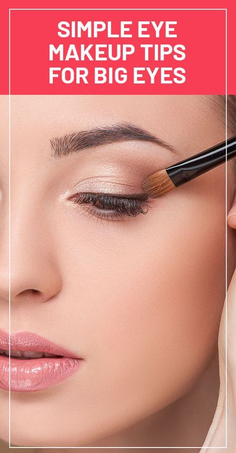 Big eyes are generally considered as a sign of attractiveness as they can offer a stunning effect when combined with the right kind of eye makeup. Makeup Tips For Small Eyes, Attractive Makeup, Makeup Basics, Big Eyes Makeup, Simple Eye, Eye Makeup Steps, Basic Makeup, Simple Eye Makeup, Large Eyes