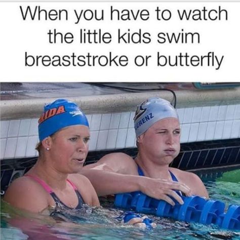 So true as a coach and swimming instructor 😂 Swim Memes Funny, Swimming Memes Funny, Swim Jokes, Swim Team Pictures, Swimming Instructor, Volleyball Summer, Swimmer Memes, Swimmer Girl, Swimmer Quotes