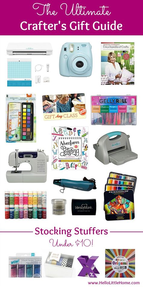 The Ultimate Crafter’s Gift Guide Affordable Customizable Craft Supplies For Gift Making, Colorful Craft Supplies For Gifts, Must Have Craft Supplies, Basic Craft Supply List, Cheap Customizable Craft Supplies For Hobby, Crafting Supplies, Crafting Tools, Educational Craft Supplies For Personal Use, Art Supplies Gift