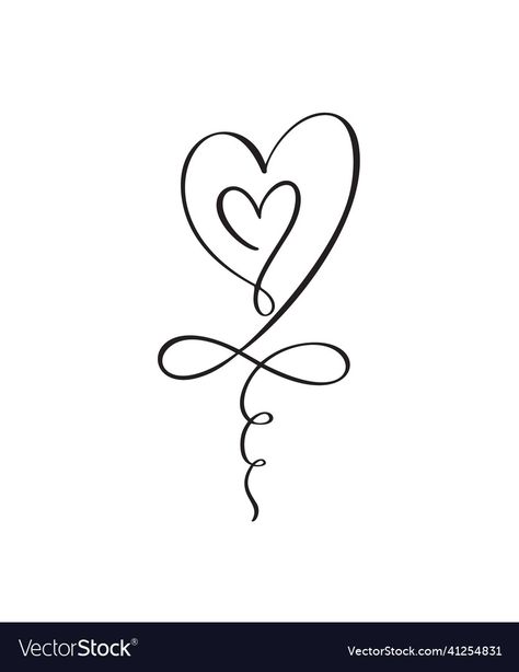 Love With Heart Tattoo, Tattoo Of Love, Forever Tattoo Ideas Symbols, Tattoo For Love Of My Life, In Love Tattoos, Infinity And Heart Tattoo, Heart Symbol Tattoo, Love Symbol Tattoo, Infinity Love Tattoo Couple