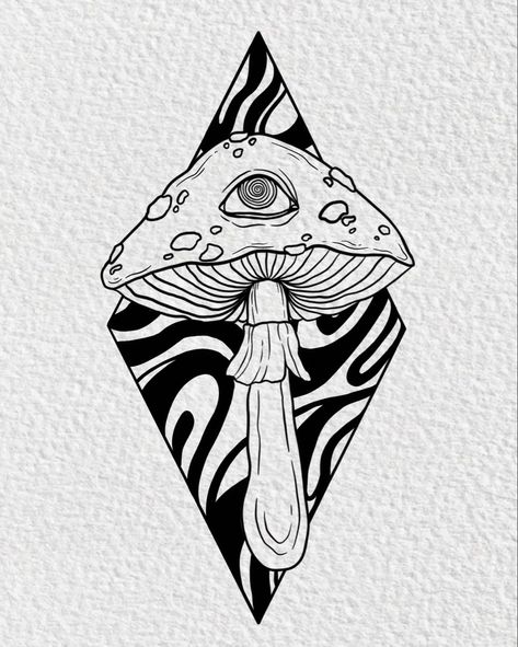 Trippy mushroom tattoo art with third eye and swirls & trippy patterns Trippy Mushroom Tattoo, Trippy Tattoo, Mushroom Tattoo, Trippy Mushroom, Alien Drawings, Trippy Drawings, Mushroom Tattoos, Mushroom Drawing, Tattoo Portfolio