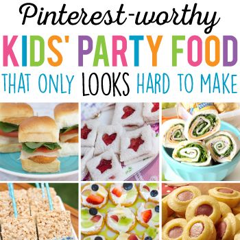 Finger Foods For Birthday Party Kids, 3 Year Birthday Party Food, Food For Summer Birthday Party, 5 Year Birthday Party Food, Classic Party Food, Birthday Party Food For Kids Lunch, Kids Birthday Appetizers, 1st Birthday Food Ideas For Kids, Simple Foods For Party