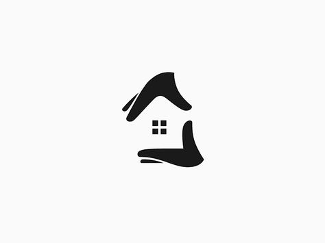 Using negative space to create a house between two hands - such a great idea for a church logo House Logo Icon, Charity Logos, Logo Generator, Inspiration Logo Design, House Logo Design, Church Logo, Photoshop Design Ideas, Logo Luxury, House Logo