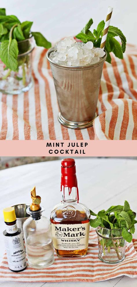 Mint Julep - A Beautiful Mess Mint Julep Cocktail, Julep Recipe, Mint Julep Recipe, Cocktail Maker, Aromatic Bitters, Kentucky Wedding, A Beautiful Mess, Beautiful Mess, Mint Julep